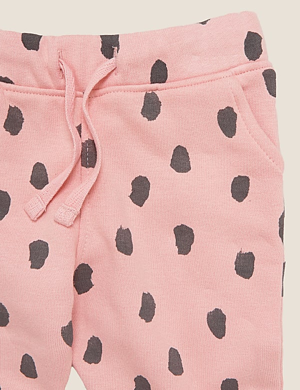 Cotton Brushstroke Joggers (0-3 Yrs)