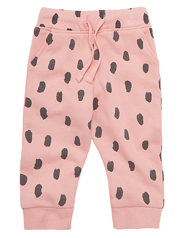 Cotton Brushstroke Joggers (0-3 Yrs)