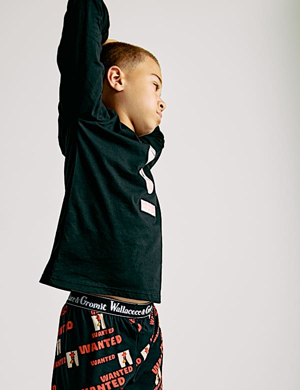 Pure Cotton Wallace & Gromit™ Pyjamas (6-16 Yrs) - AT
