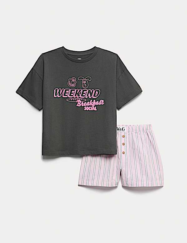 Pure Cotton Wallace & Gromit™ Pyjamas (6-16 Yrs) - LU