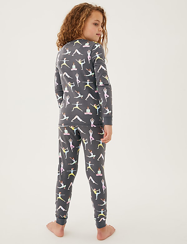 Cotton Rich Yoga Print Pyjamas (7-16 Yrs)