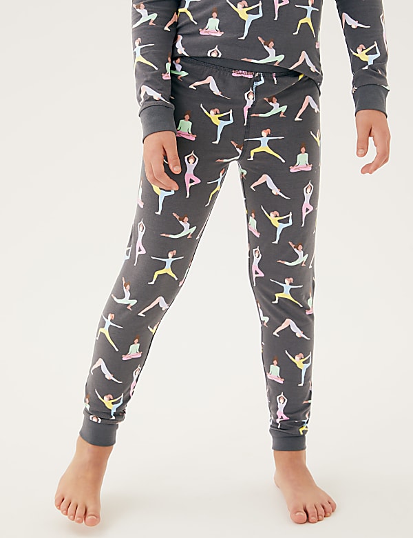 Cotton Rich Yoga Print Pyjamas (7-16 Yrs)