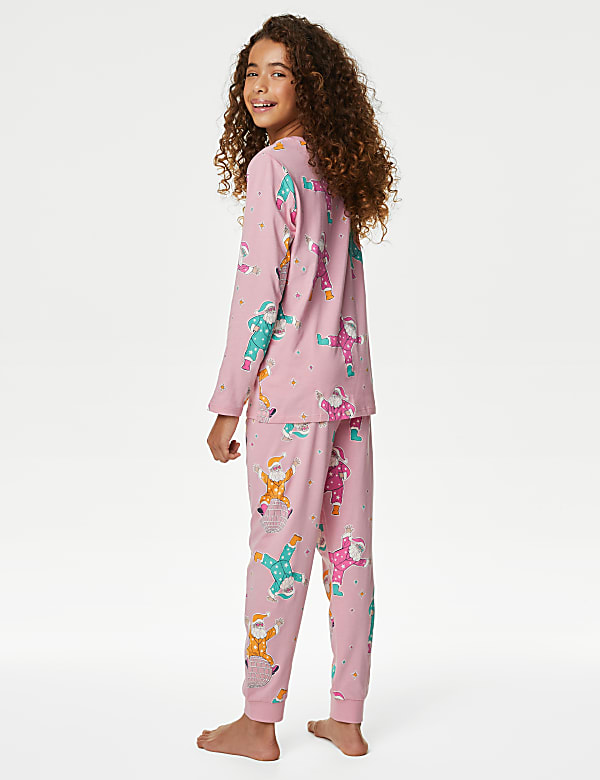 Pure Cotton Disco Santa Christmas Pyjamas (1-16 Yrs)