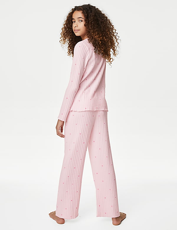 Star Print Ribbed Pyjamas (6-16 Yrs)