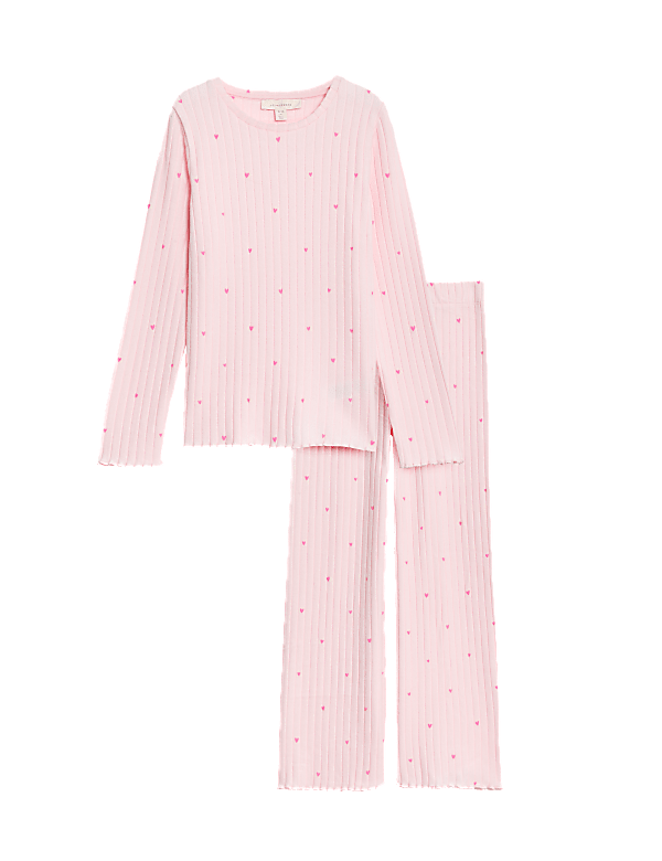 Star Print Ribbed Pyjamas (6-16 Yrs)