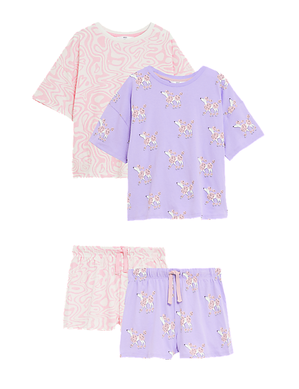 2pk Pure Cotton Printed Short Pyjama Sets
