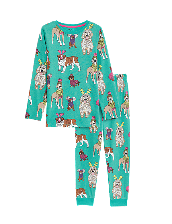 Cotton Rich Christmas Dog Pyjamas (6-16 Yrs)