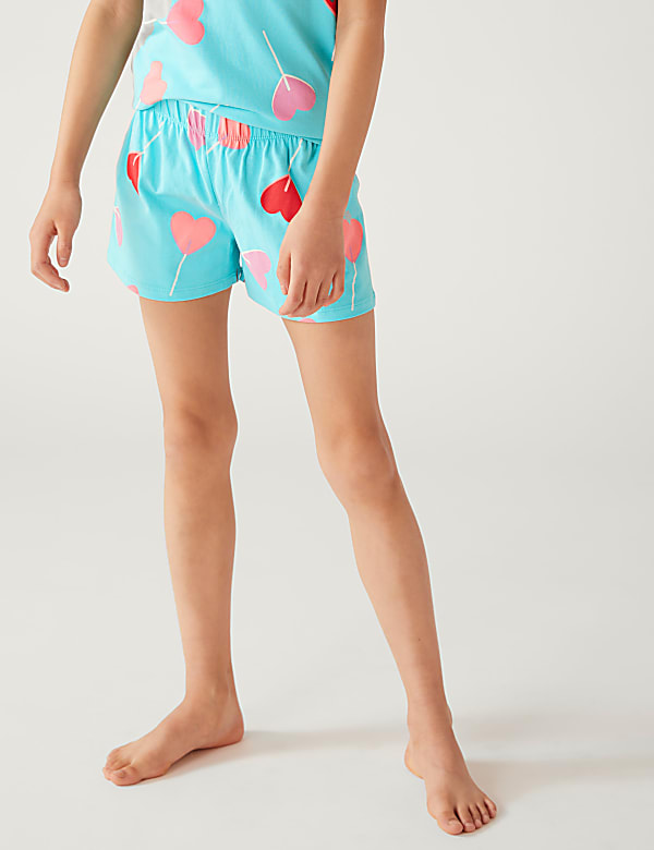 Cotton Rich Heart Lolly Short Pyjama Set