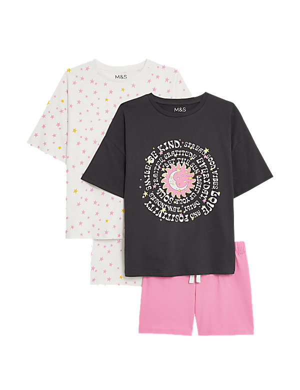 2pk Pure Cotton Celestial Pyjama Sets (6-16 Yrs)