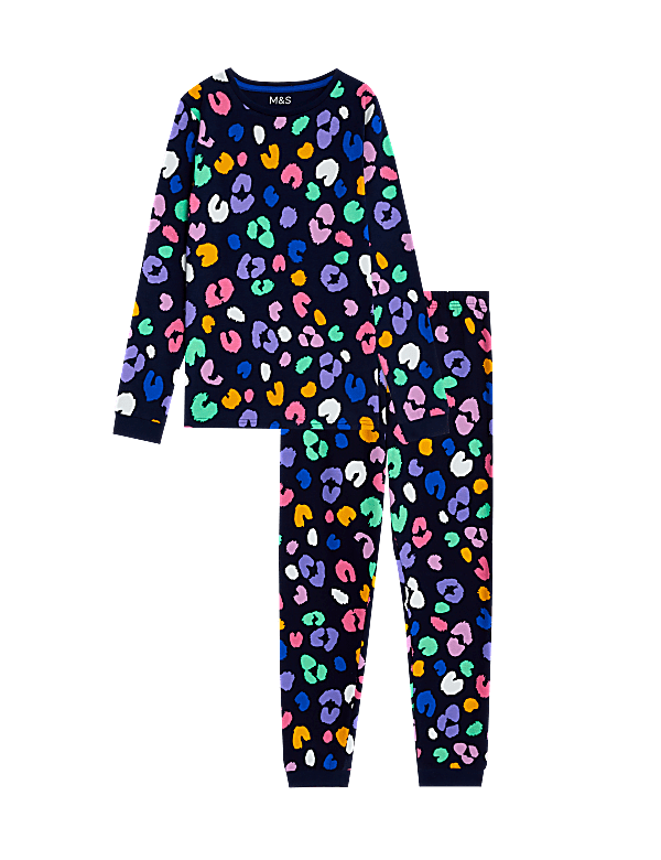 Cotton Rich Leopard Print Pyjamas (7-14 Yrs)