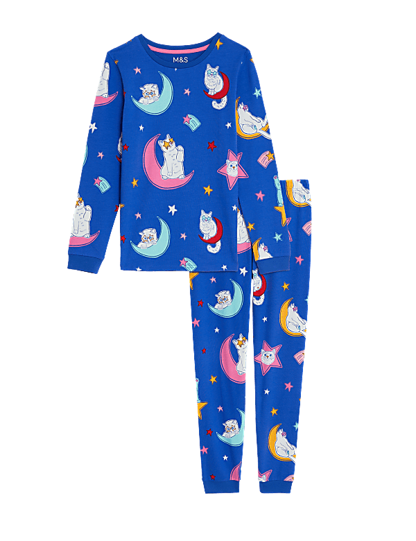Cotton Rich Cat Pyjamas (7-14 Yrs)
