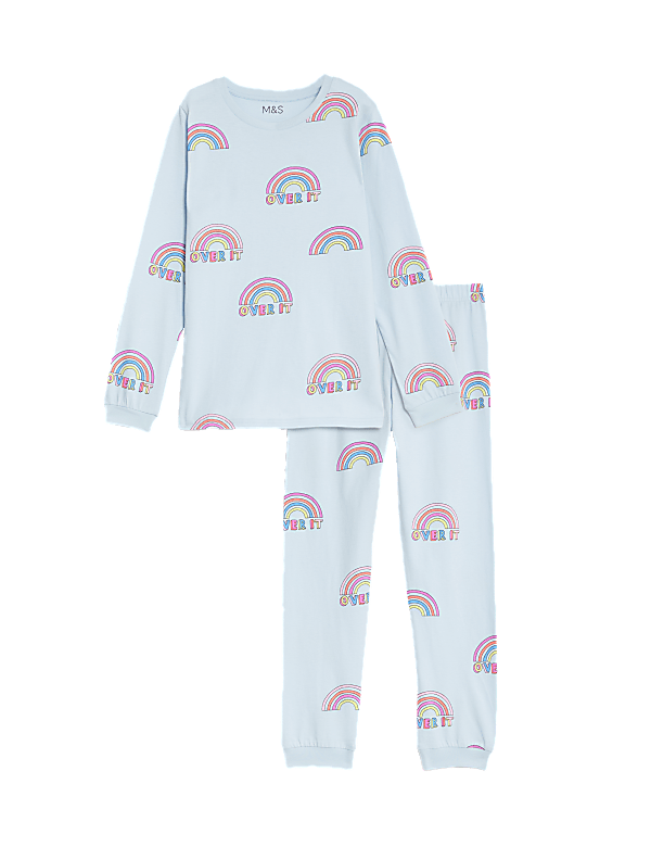 Pure Cotton Rainbow Pyjamas (7-14 Yrs)