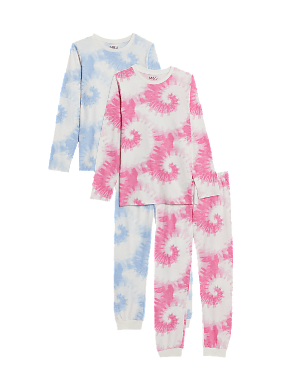 2pk Pure Cotton Tie Dye Pyjamas (6-16 Yrs)