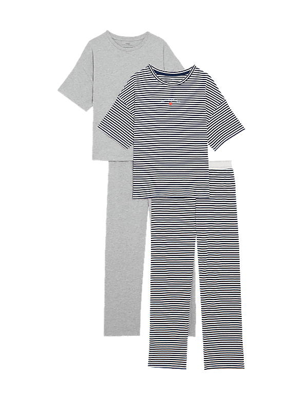 2pk Pure Cotton New York City Pyjama Sets (6-16 Yrs)