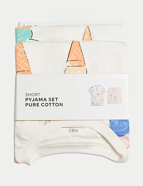 Pure Cotton Ice Cream Print Pyjamas (1-16 Yrs)