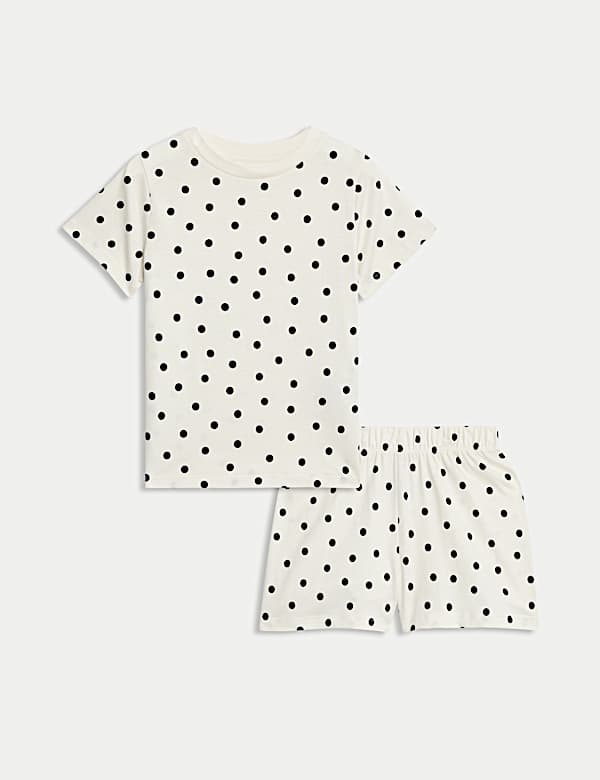 Pure Cotton Spotted Pyjamas (1-16 Yrs) - IS