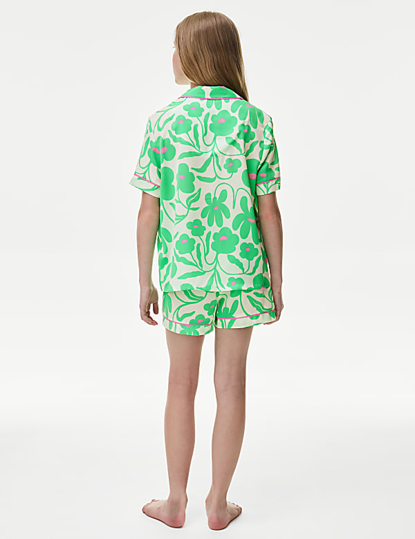 Satin Floral Print Pyjamas (6-16 Yrs)