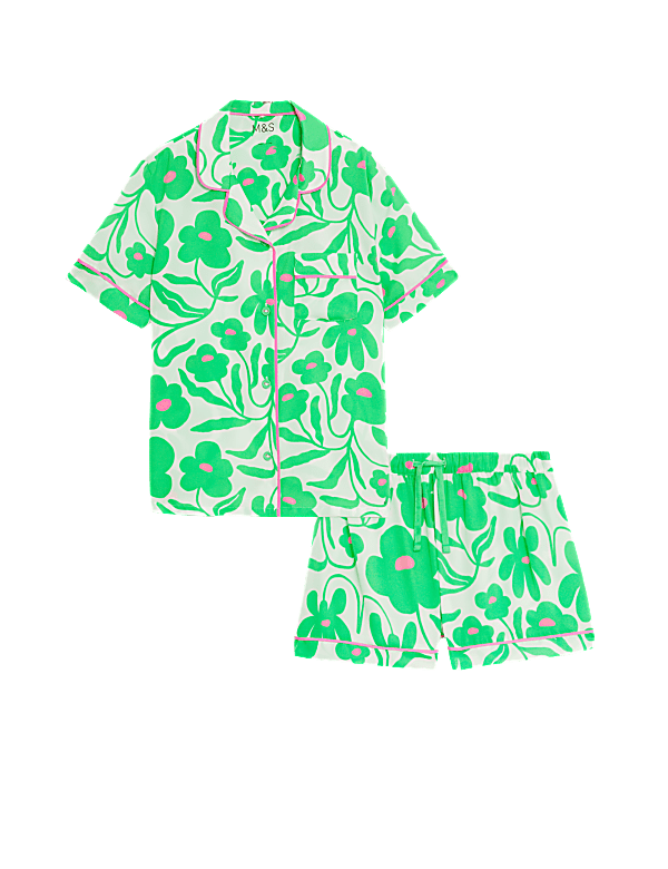 Satin Floral Print Pyjamas (6-16 Yrs)