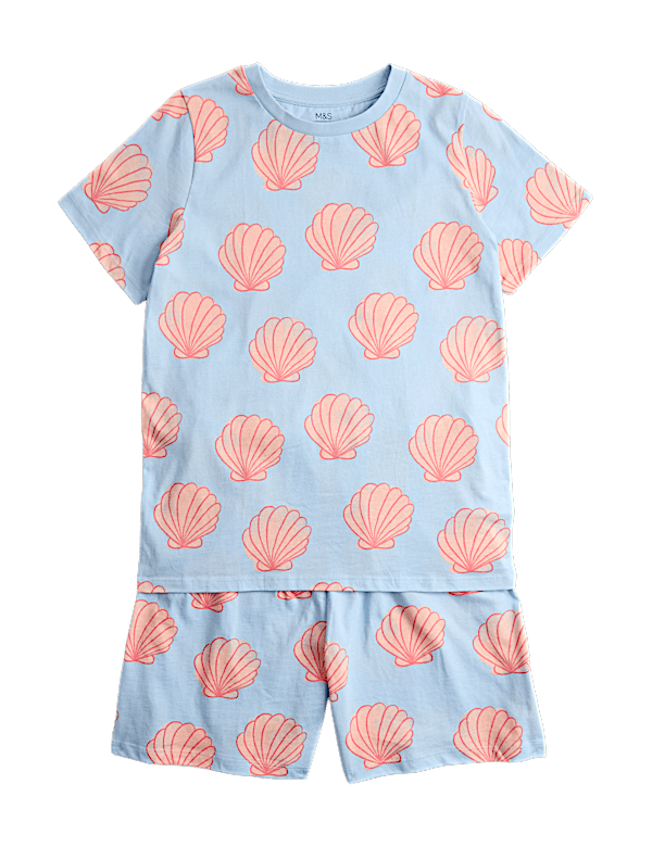 Kids' Pure Cotton Shell Short Pyjamas (1-16 Yrs)