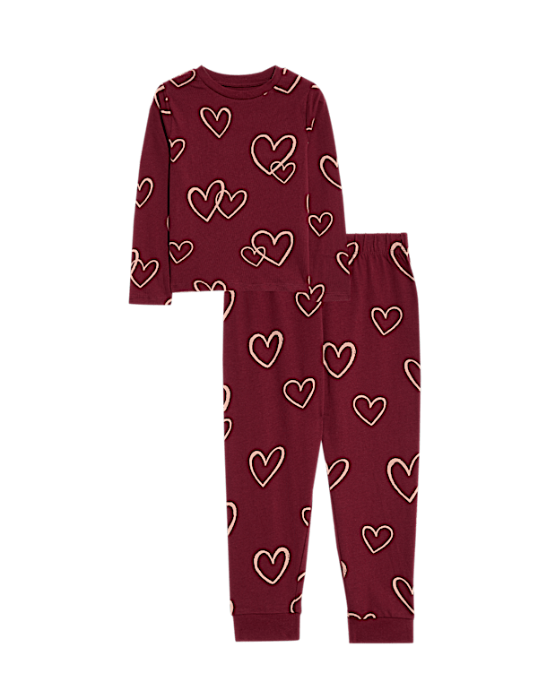 Pure Cotton Heart Pyjamas (1-16 Yrs)