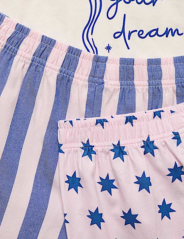 2 Pack Bow Graphic Pyjama Sets (6-16 Yrs)