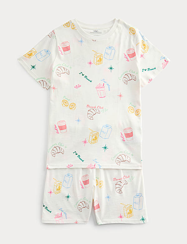 Pure Cotton Brunch Graphic Pyjamas (1-16 Yrs)