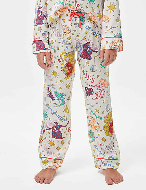 Satin Zodiac Pyjamas with Eye Mask (6-16 Yrs)