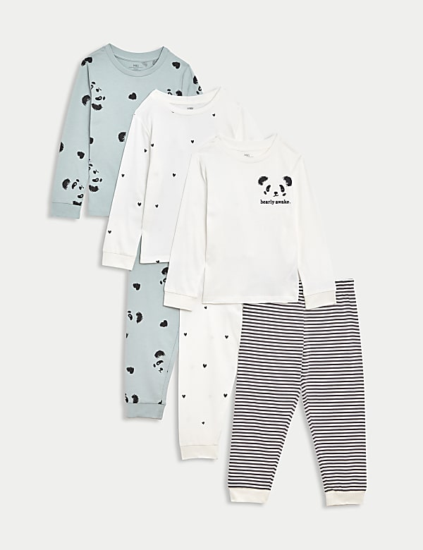 3pk Pure Cotton Panda Heart Pyjama Sets 1 8 Yrs MINT Pyjama Sets M S GR