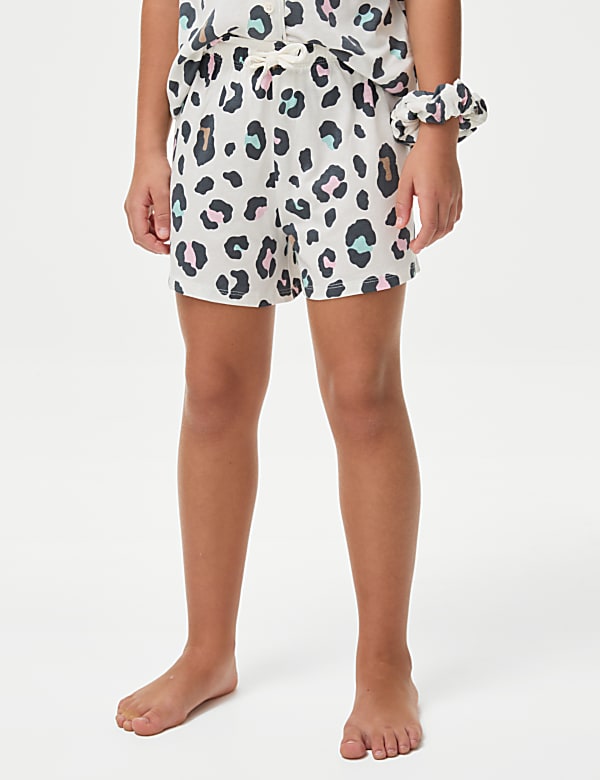 Modal Blend Leopard Pyjamas with Scrunchie (3-16 Yrs)