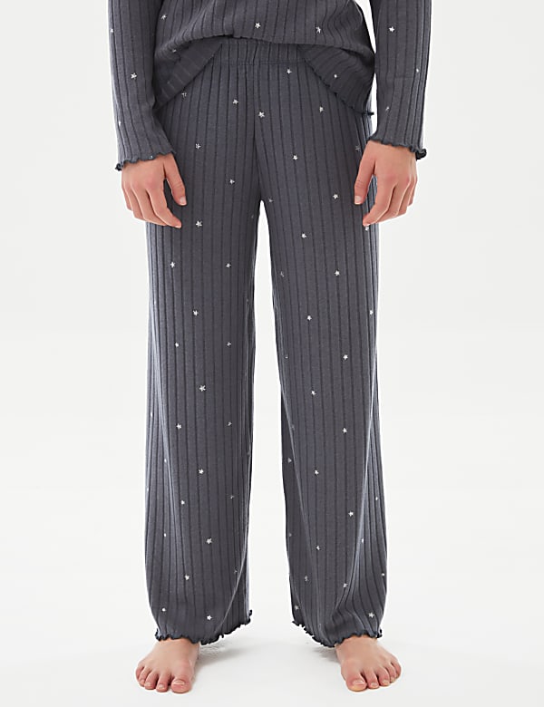 Foil Star Cosy Ribbed Pyjamas (1-16 Yrs)