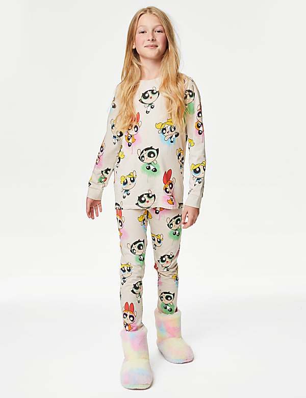 Marks Spencer Powerpuff Girls Pyjamas 6 16 Yrs Cream 11 12 Years