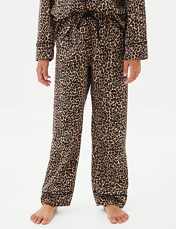 Satin Leopard Pyjamas and Eye Mask (3-16 Yrs) - ID