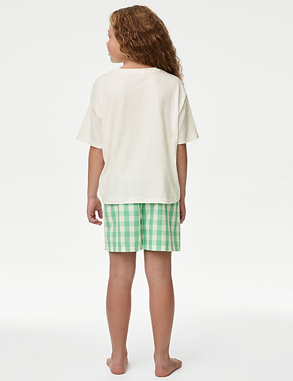 Pure Cotton Strawberry & Checked Pyjamas (3-16 Yrs)