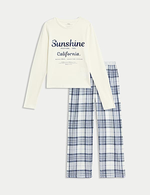 Katoenrijke pyjama met opschrift ‘California’ (6-16 jaar) - NL