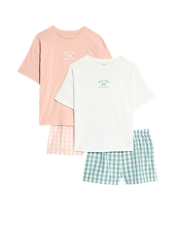 2pk Pure Cotton Printed Pyjama Sets (3-16 Yrs)