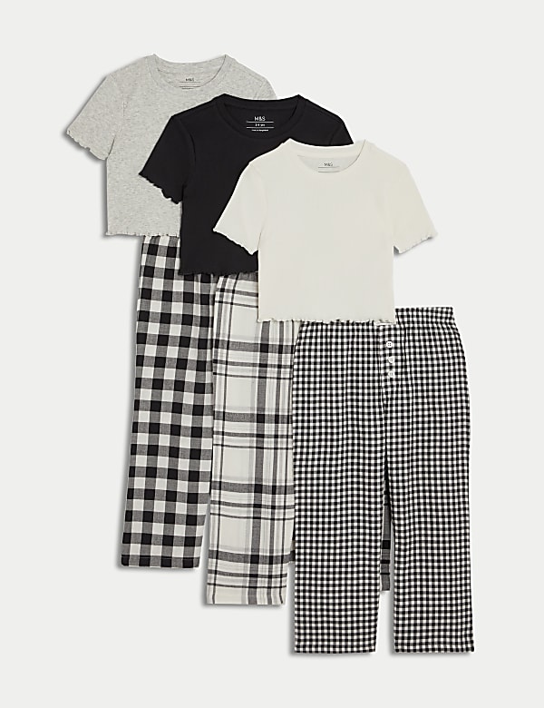 3pk Cotton Rich Printed Pyjama Sets (1-16 Yrs) - IS