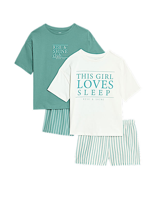 2pk Pure Cotton Pyjama Sets (6-16 Yrs)