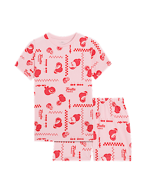 Kids' Pure Cotton Fruit Graphic Short Pyjamas (1-16 Yrs)