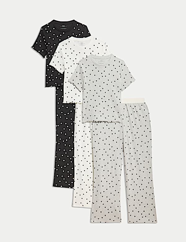 3pk Cotton Rich Heart Pyjama Sets (1-16 Yrs) - IT