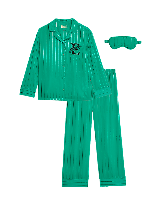 Wicked™ Satin Elphaba Pyjamas with Eye Mask (6-16 Yrs)