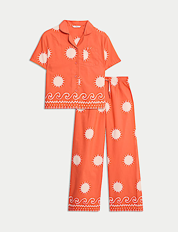 Pure Cotton Beach Print Pyjamas (6-16 Years) - IL