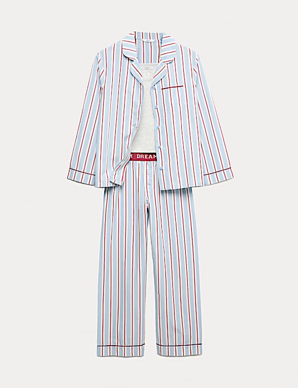 Ensemble 3 pièces pyjamas 100 % coton à rayures (du 6 au 16 ans) - LU