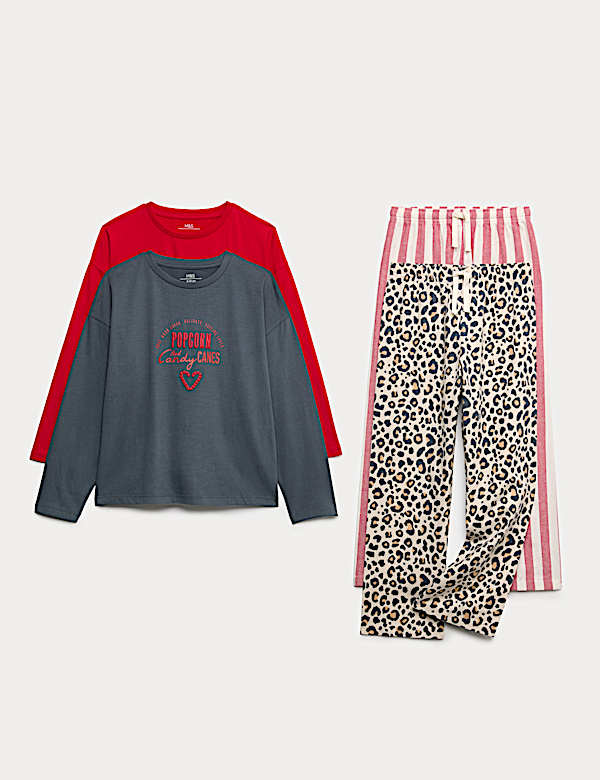 Lot de 2 ensembles pyjamas à motif (du 6 au 16 ans) - CH