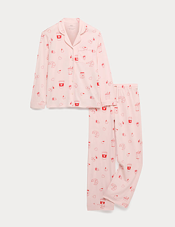 Cotton Blend Breakfast Pyjamas (3-16 Yrs)