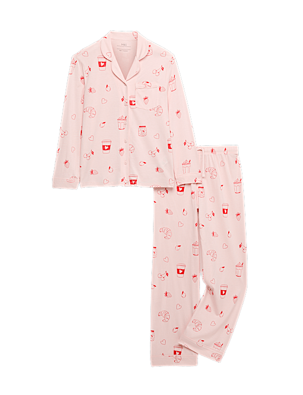 Cotton Blend Breakfast Pyjamas (3-16 Yrs)