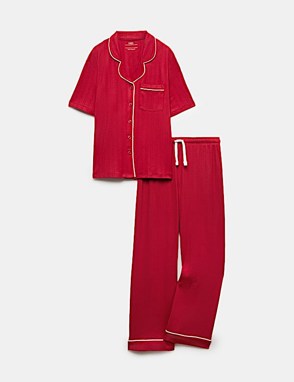 Brushed Pointelle Revere Pyjamas (1-16 Yrs)