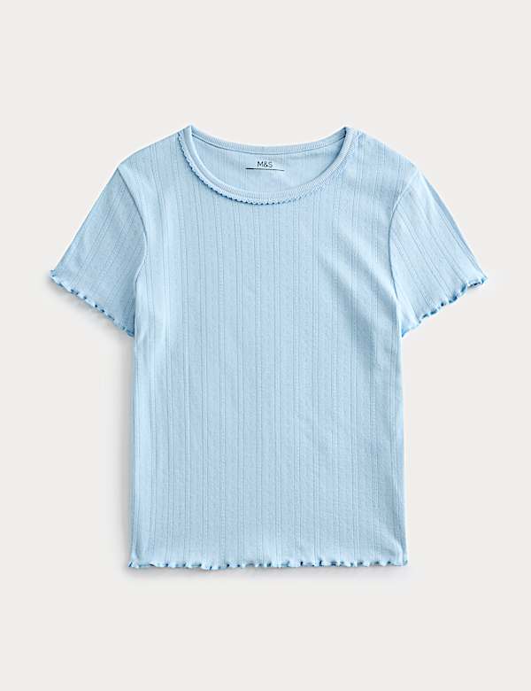 Pointelle Brushed Pyjama Top (6-16 Yrs) - IT