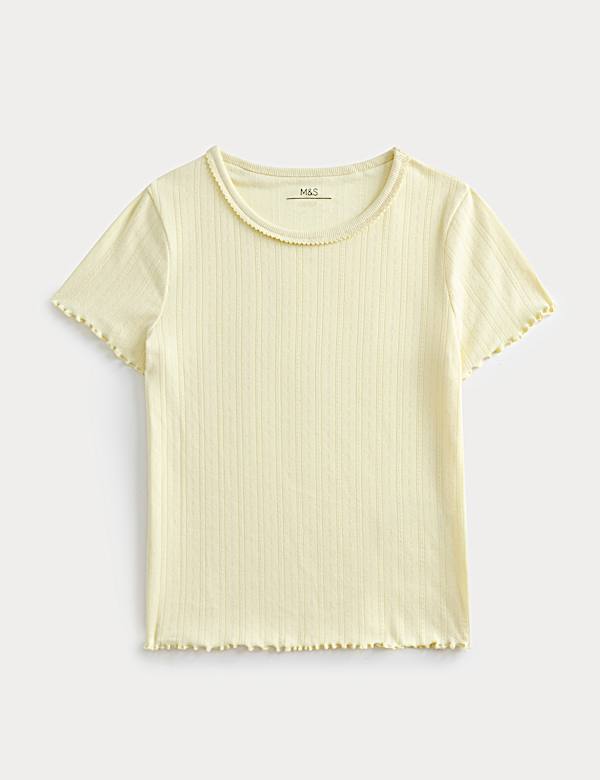 Pointelle Brushed Pyjama Top (6-16 Yrs) - DK