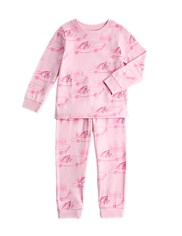 Kids' Pure Cotton Percy Pig&trade; Pyjamas (1-16 Yrs)