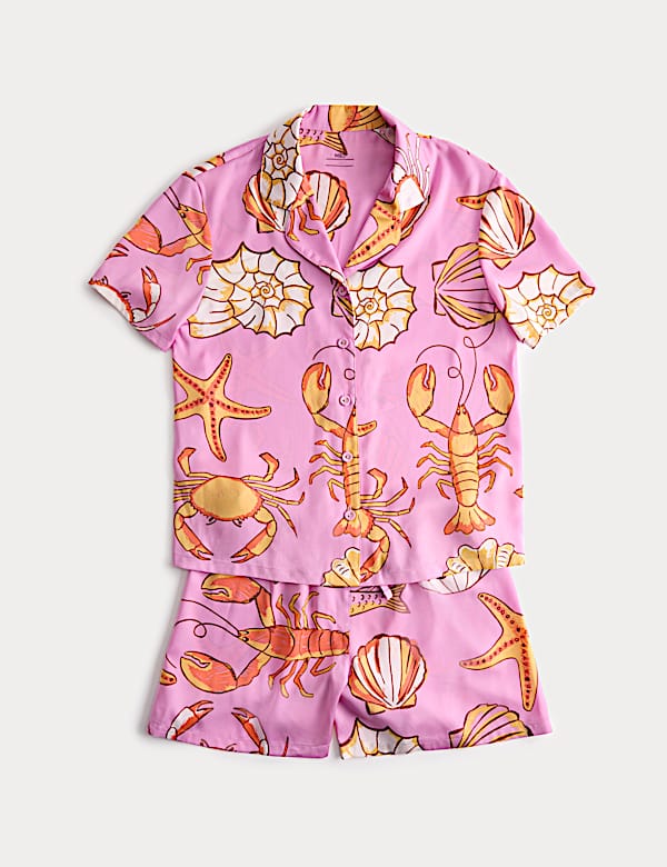 Satin Shell Print Pyjamas (6-16 Yrs)